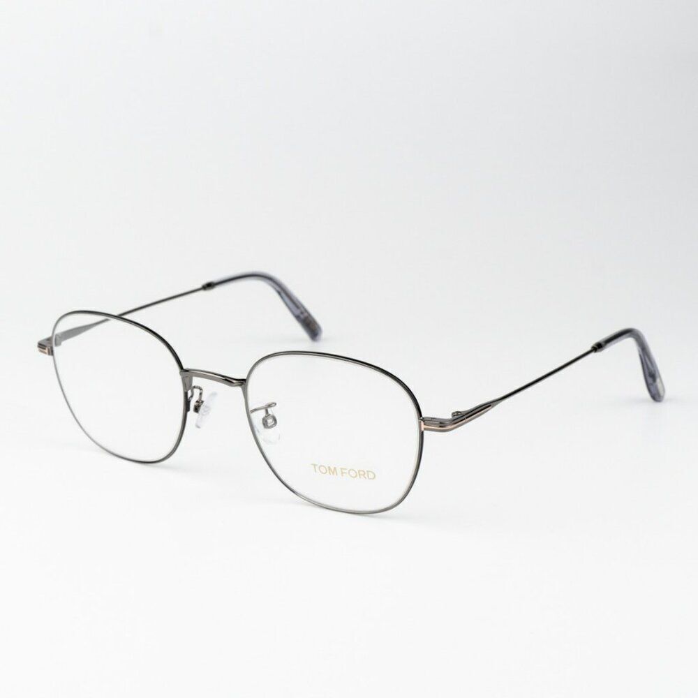 Tom Ford Men's Thin Metal Frame Glasses in Gunmetal